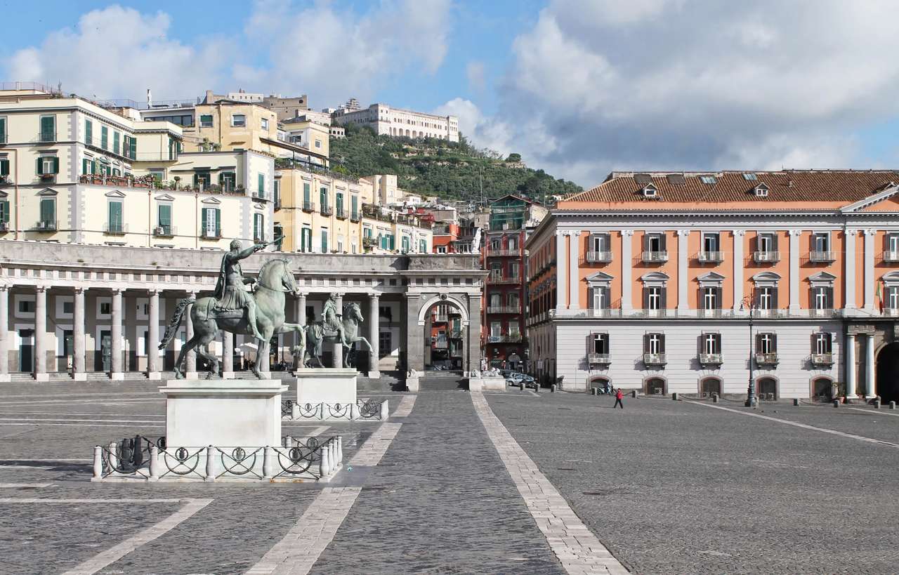 Naples Piazza Plebiscito Region Campania Ιταλία online παζλ