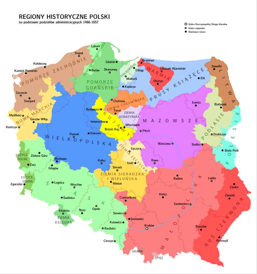 Regiones de Polonia rompecabezas en línea
