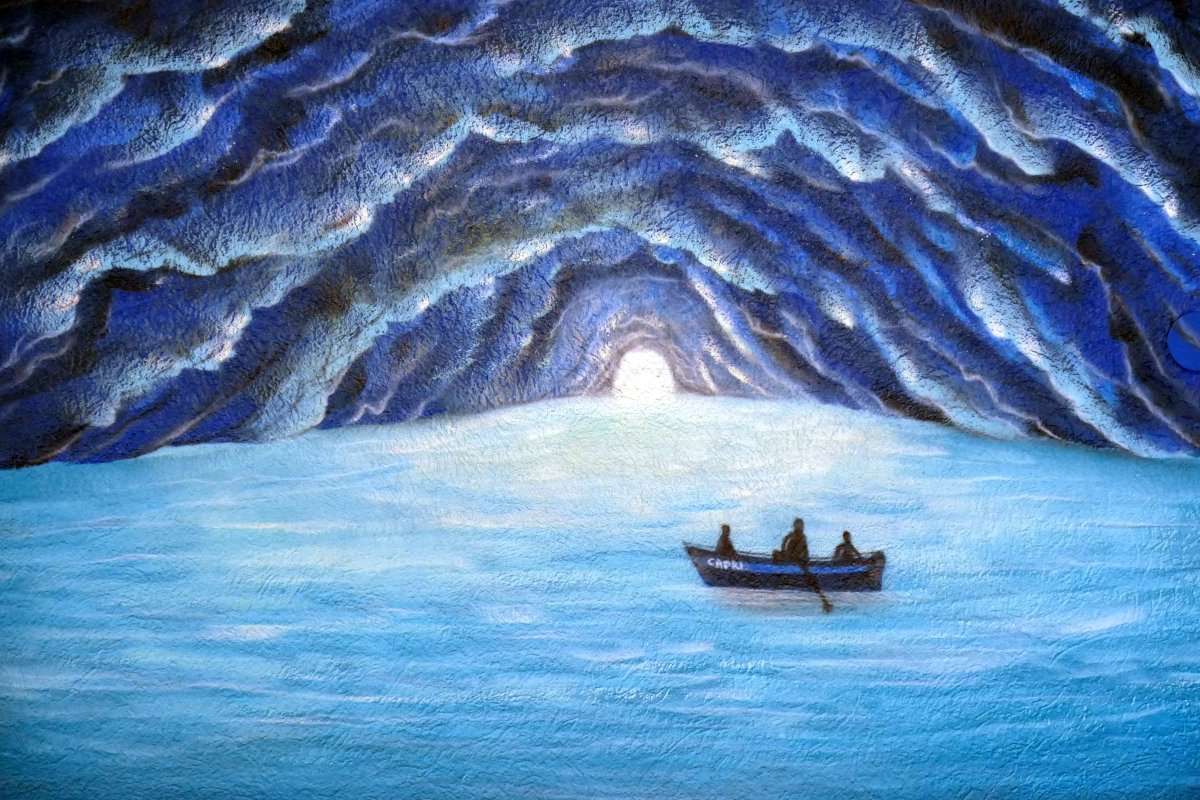 Capri Blaue Grotte Gemälde Puzzlespiel online