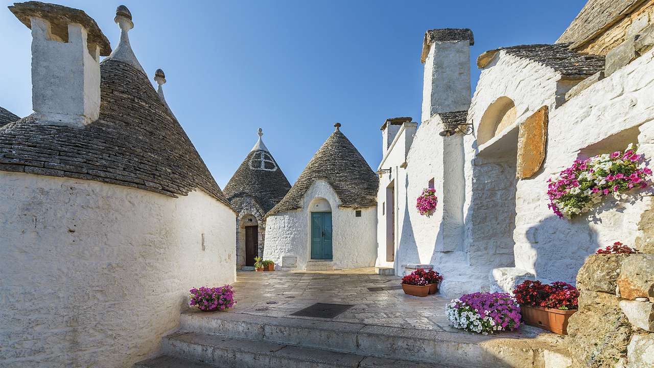 Alberobello Casas tradicionales de trulli en Puglia rompecabezas en línea