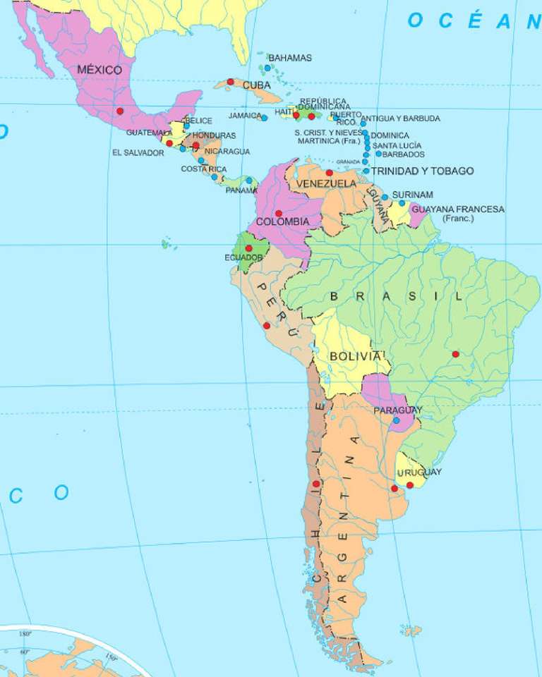 L'Amérique latine au milieu du XIXe siècle puzzle en ligne