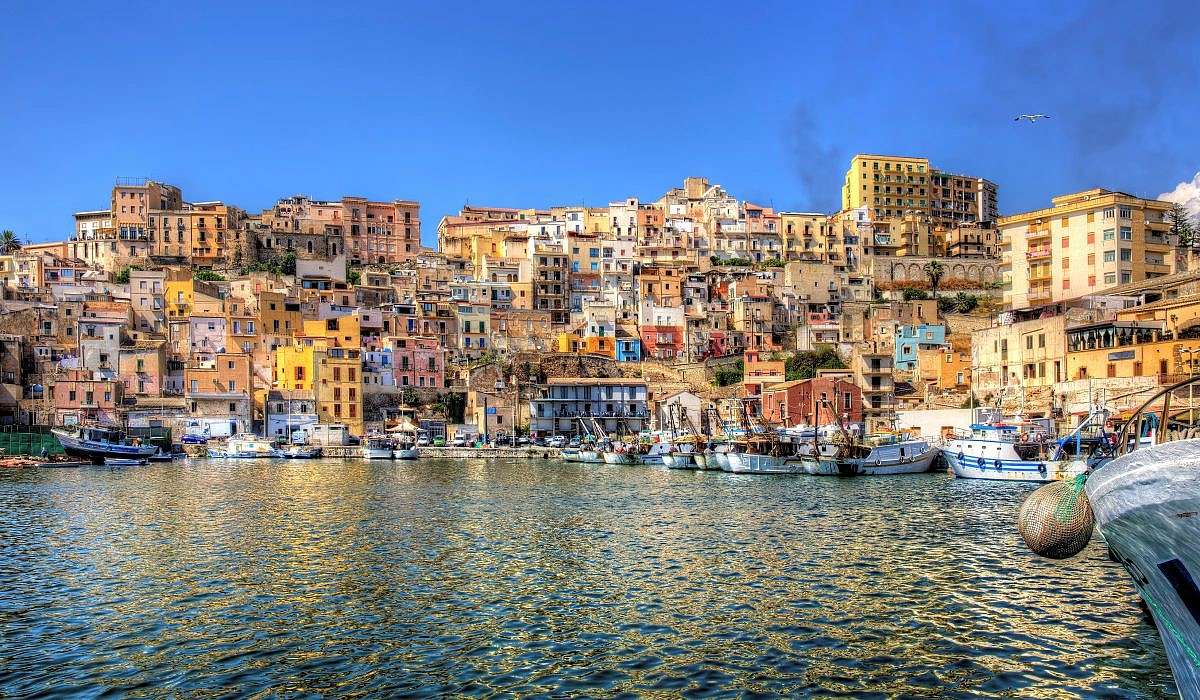 Sciacca Küstenstadt Sizilien Online-Puzzle
