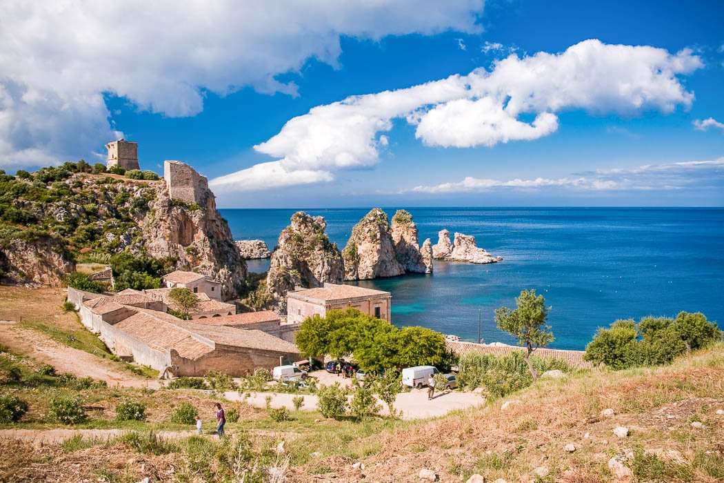 シチリア島ジンガロの海岸 オンラインパズル