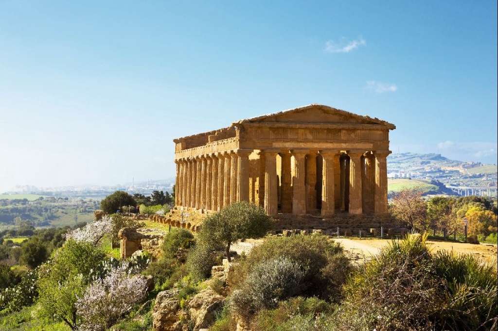 Agrigento Údolí chrámů na Sicílii skládačky online