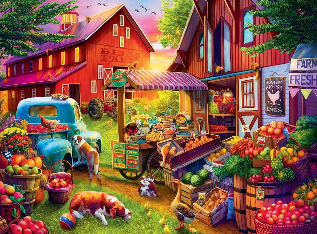 Bild-Gemüsehändler Online-Puzzle