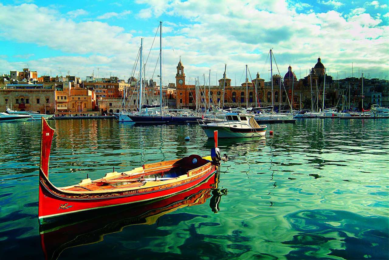 Dghajsa Vittoriosa Marina Malta pussel på nätet