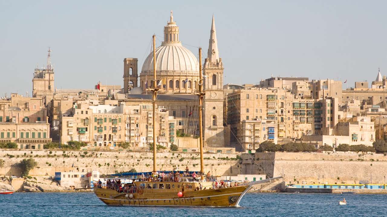 Pohled na město Valetta na Maltě skládačky online