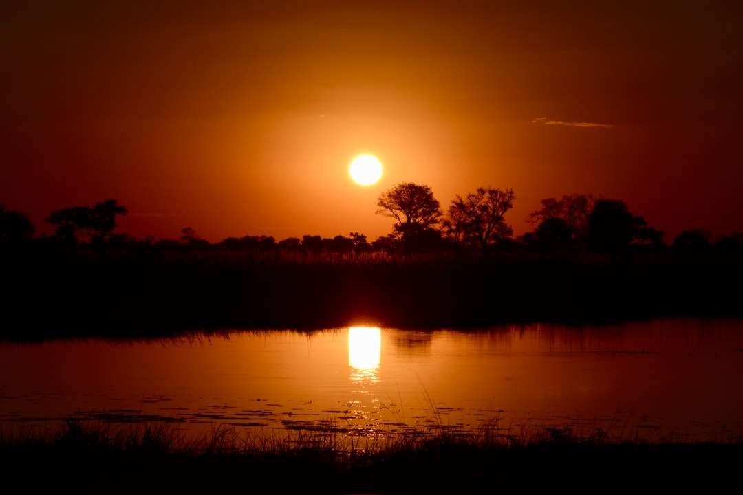 Sonnenuntergang in Okavango Online-Puzzle