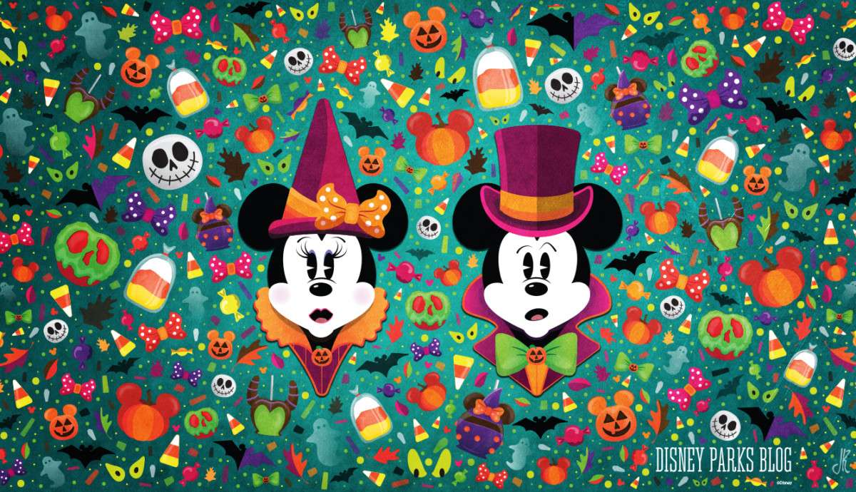 Minnie a Mickey Halloween online puzzle