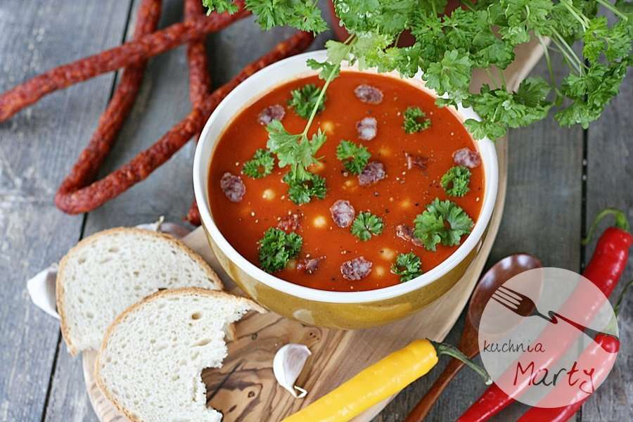 крем супа с нахут и червен пипер онлайн пъзел