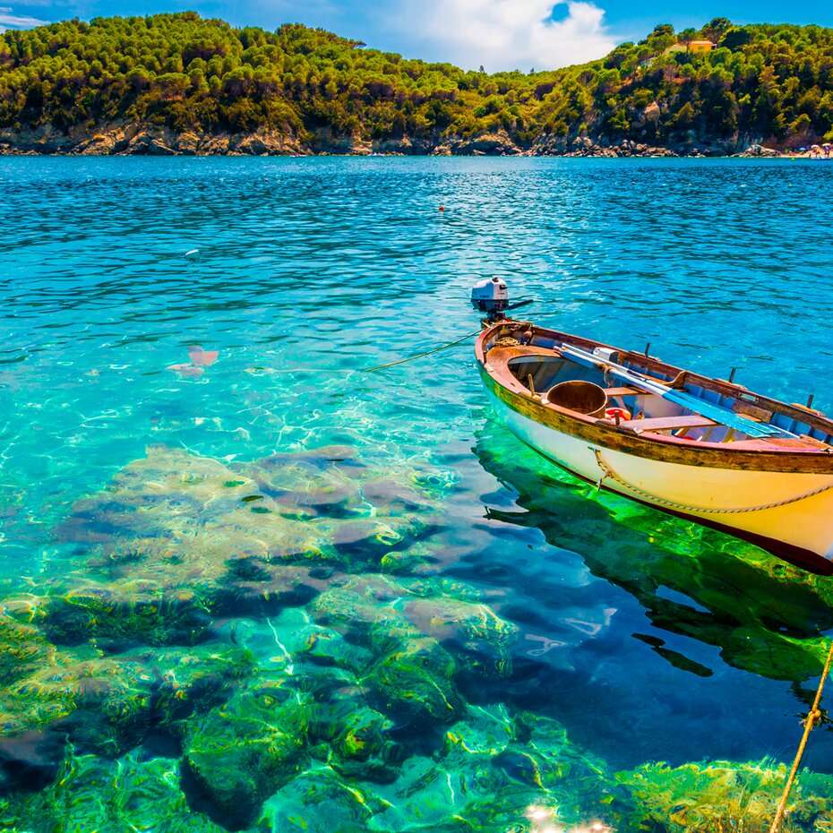 Eiland Elba voor de Toscaanse kust legpuzzel online