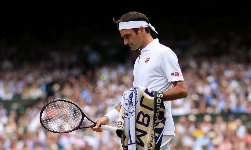Roger Federer pussel på nätet