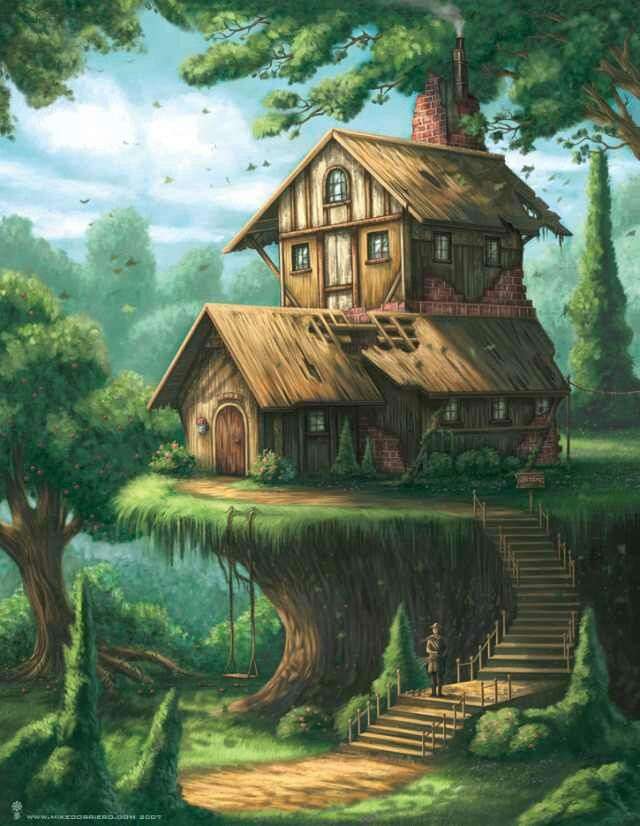 Sprookjeshuis in het sprookjesbos legpuzzel online
