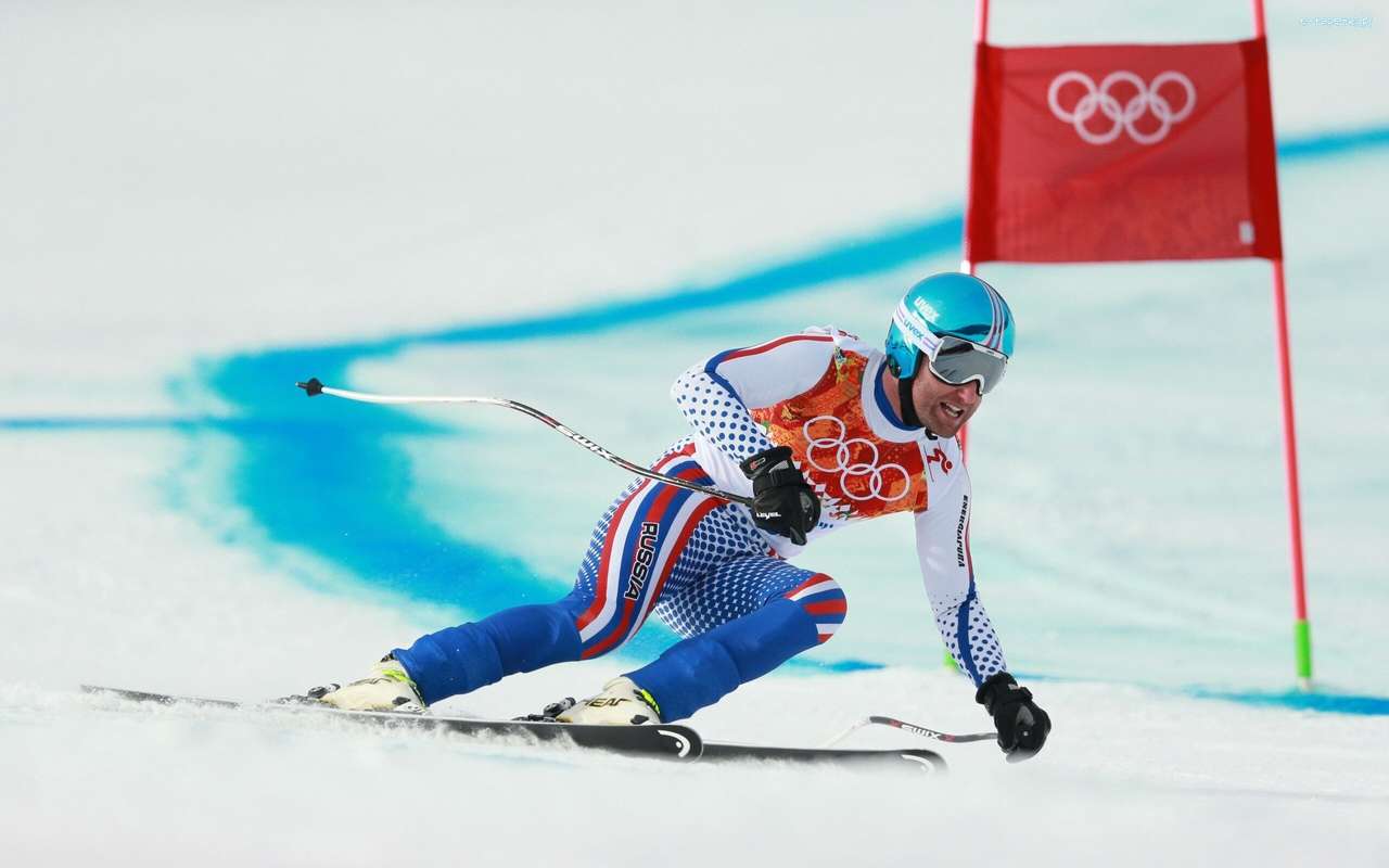 Skifahrer, Olympische Spiele, Sotschi 2014 Online-Puzzle