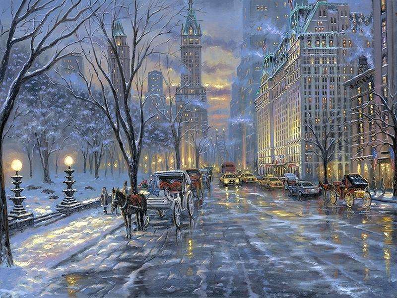 Зима в Ню Йорк онлайн пъзел