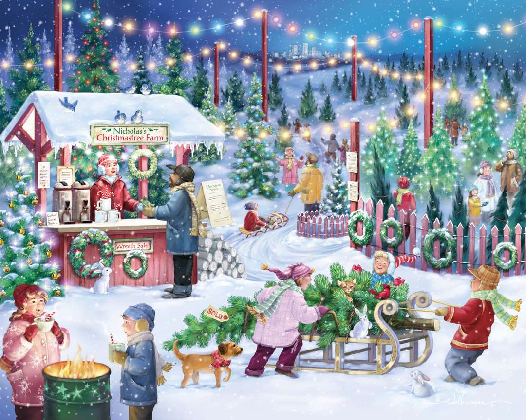 Vánoční trh online puzzle