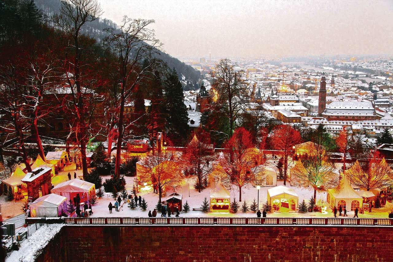 Julmarknad i Heidelberg pussel på nätet