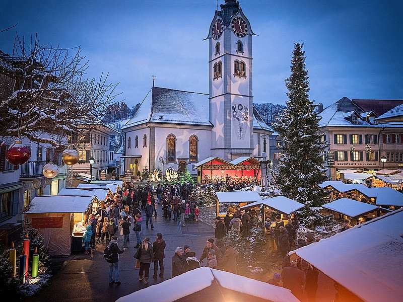 Julmarknad i Huttwil pussel på nätet