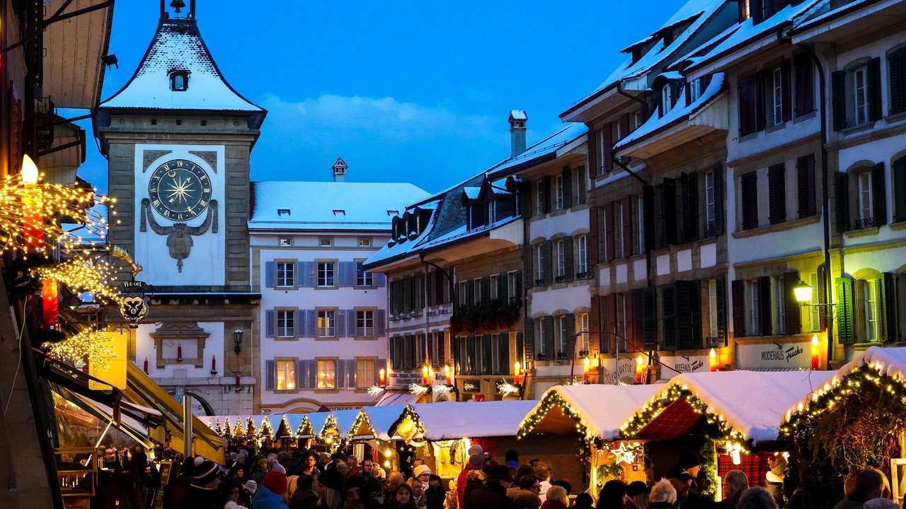 Christmas market in Murten online puzzle