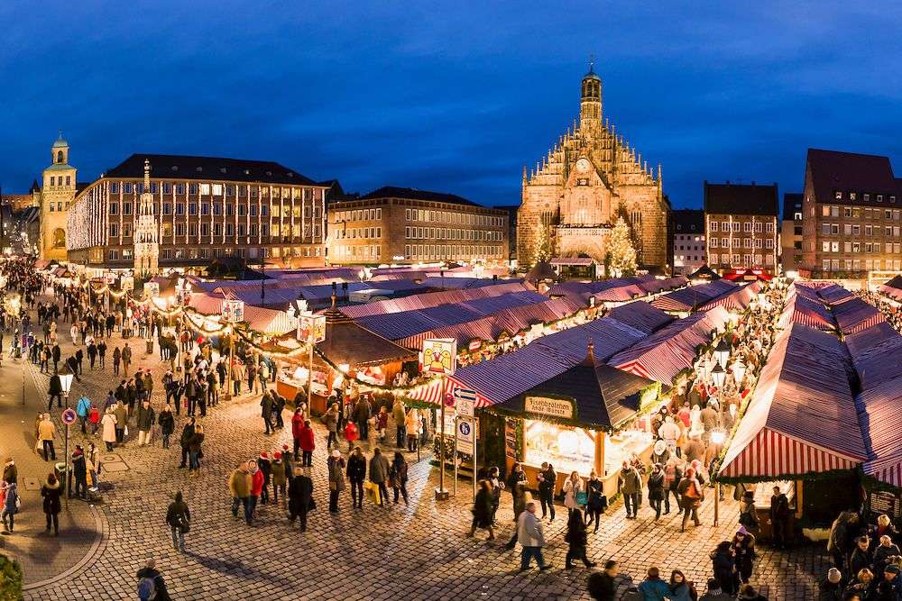Karácsonyi vásár Nürnbergben online puzzle