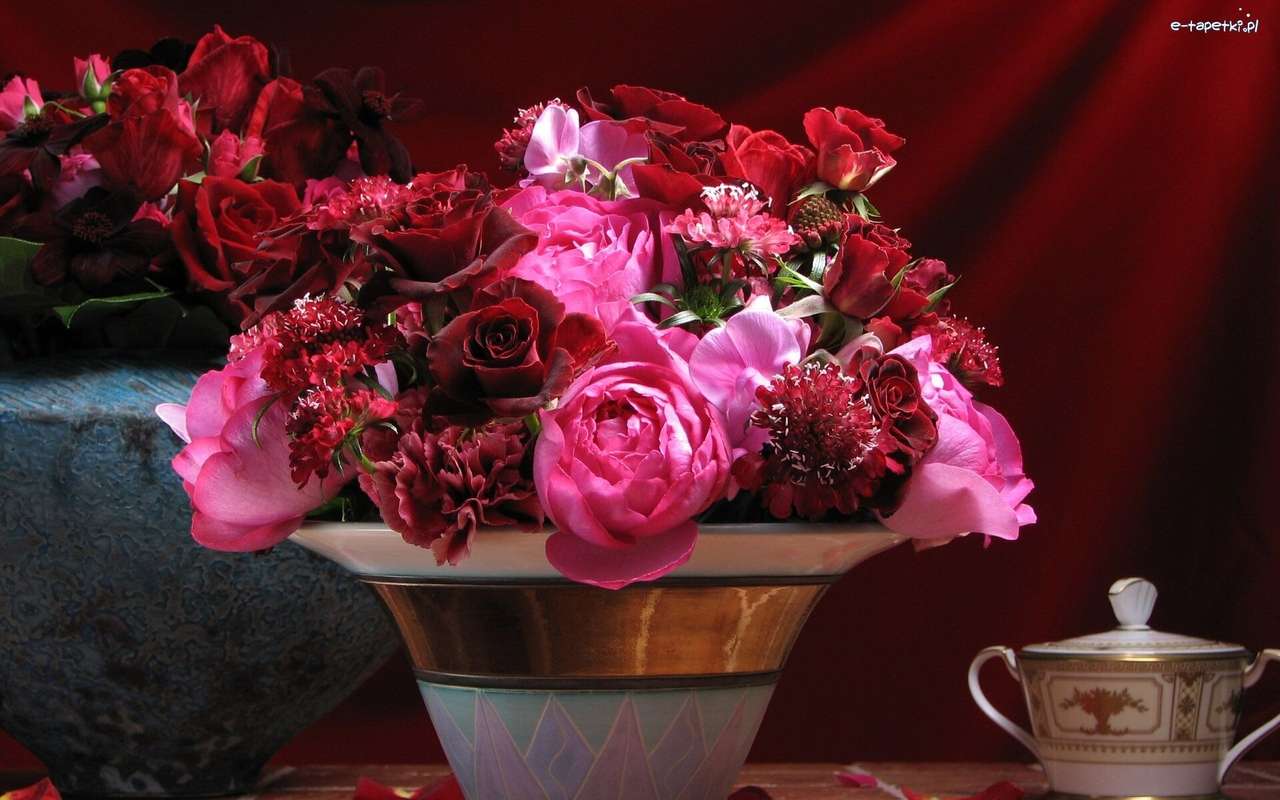 bouquet rosso puzzle online
