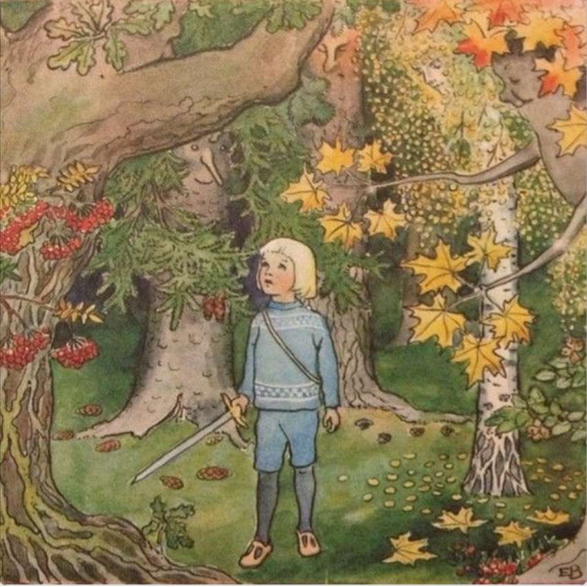 malý princ v lese, na koho čeká; online παζλ