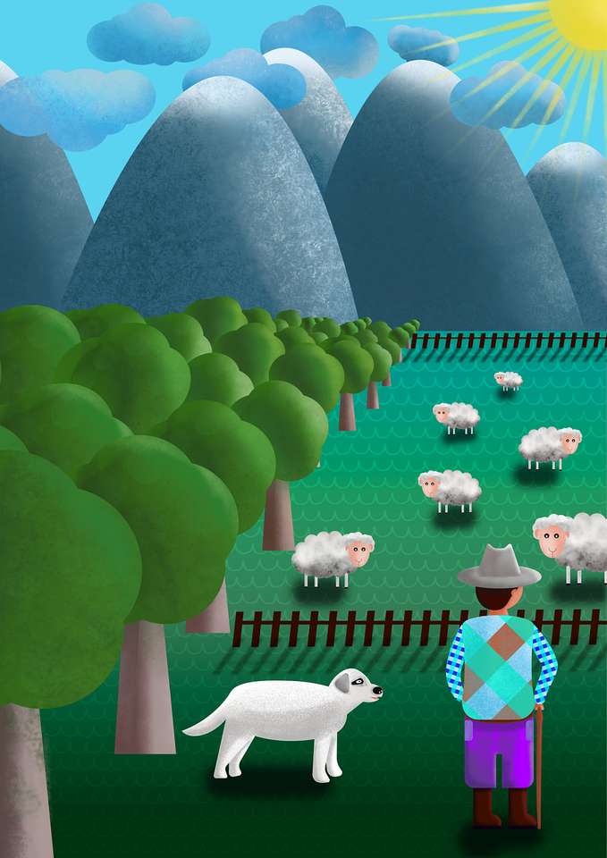 montagnes de moutons puzzle en ligne