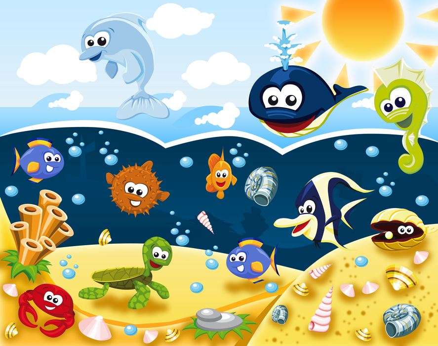 hal az óceánban online puzzle