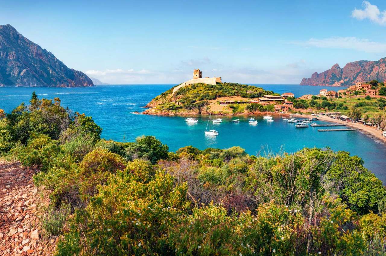 Küstenlandschaft von Korsika Online-Puzzle