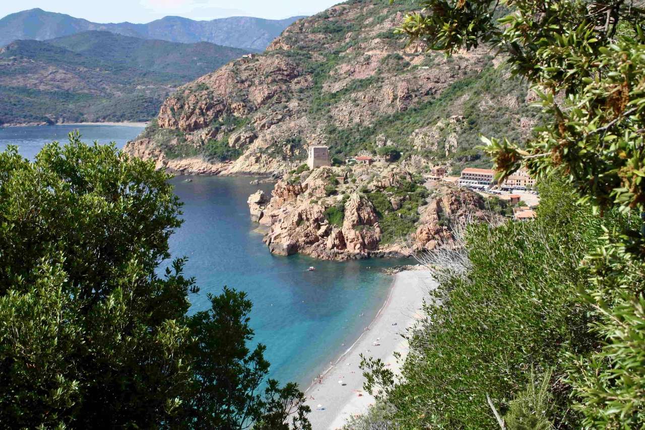 Küstenlandschaft von Korsika Online-Puzzle