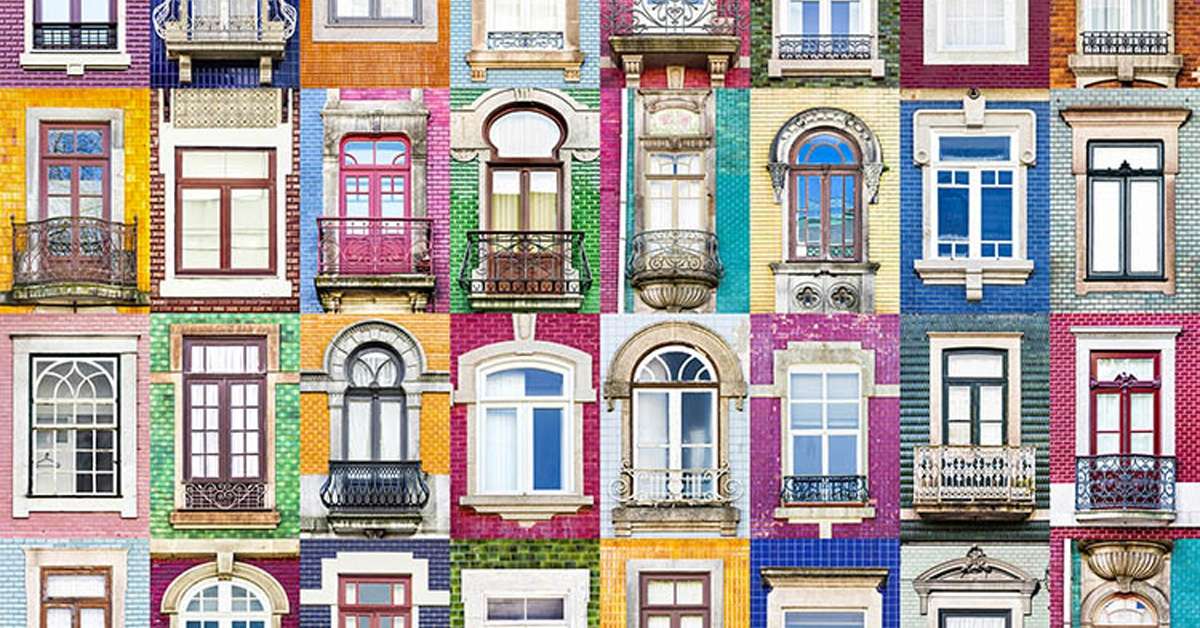 buntes Haus in Portugal Puzzlespiel online