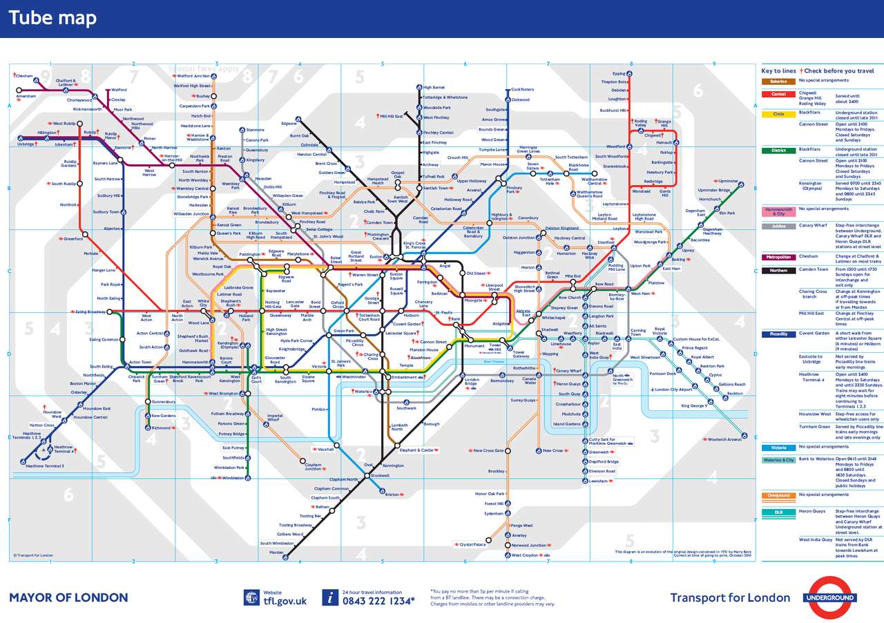 χάρτης του Λονδίνου serrano online παζλ