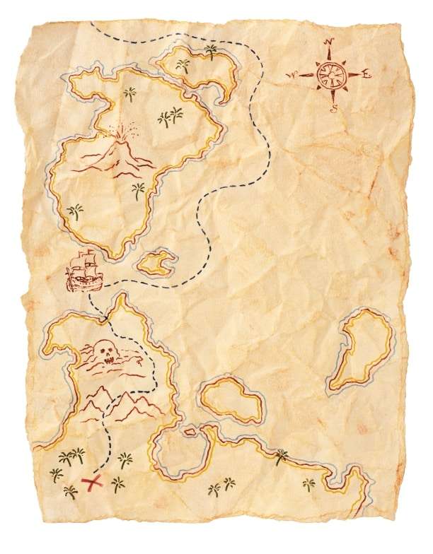 Mapa del tesoro rompecabezas en línea
