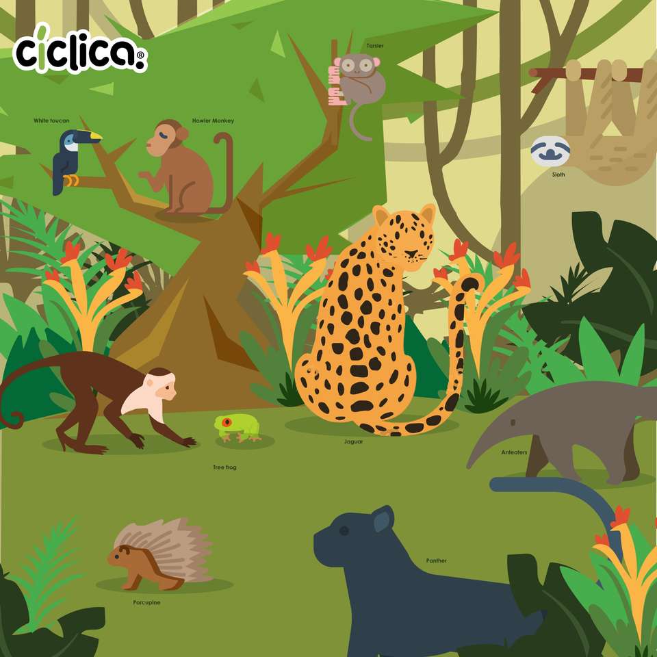 Zyklischer Dschungel Puzzlespiel online
