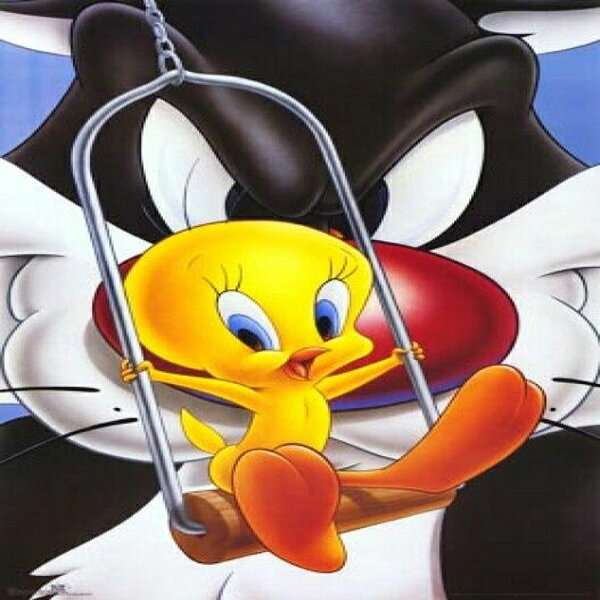 Sylvester Cat och Tweety Pussel online