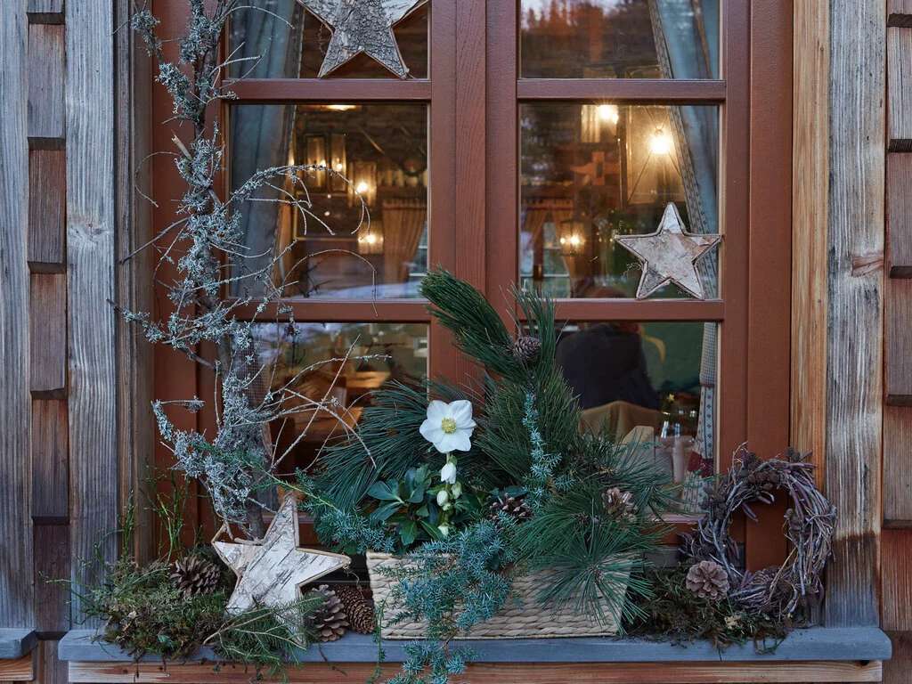 Kerstdecoratie op het raam legpuzzel online
