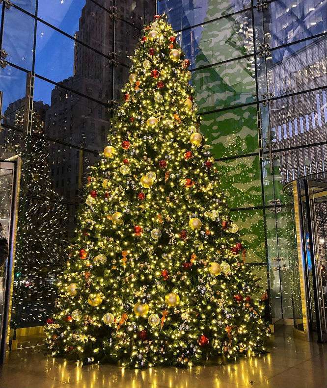 Коледна елха на Brookfield Place в Ню Йорк онлайн пъзел