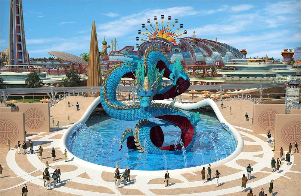 Fairytale World Theme Park i Kina. Pussel online