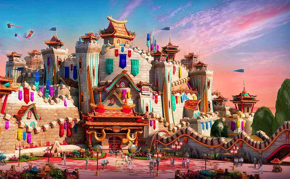 Fairytale World Theme Park i Kina. pussel på nätet