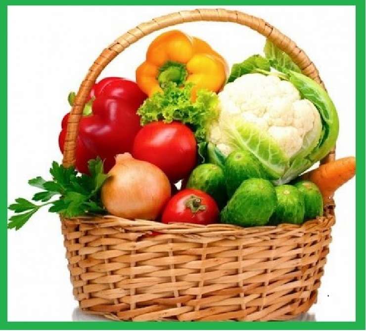 Korgen med grönsaker Pussel online