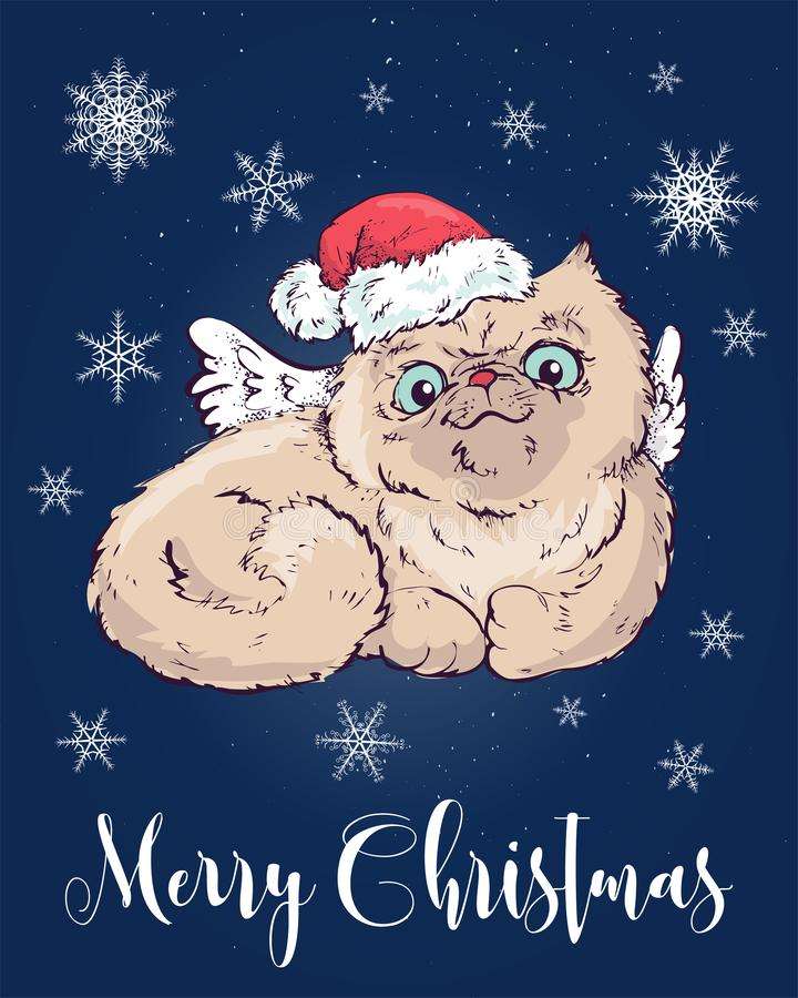 кошки! счастливого Рождества онлайн-пазл