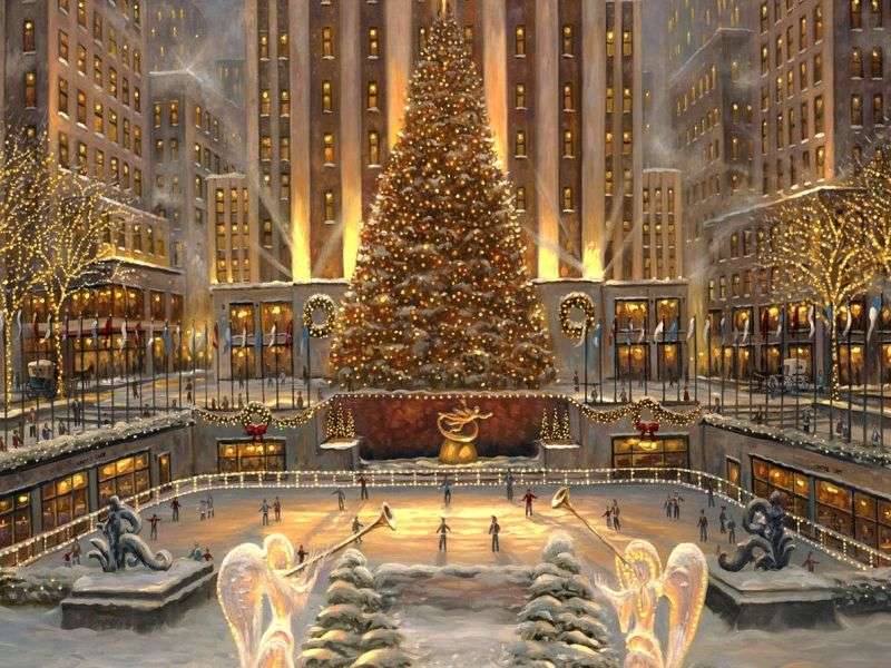 Karácsonyi festés kirakós online