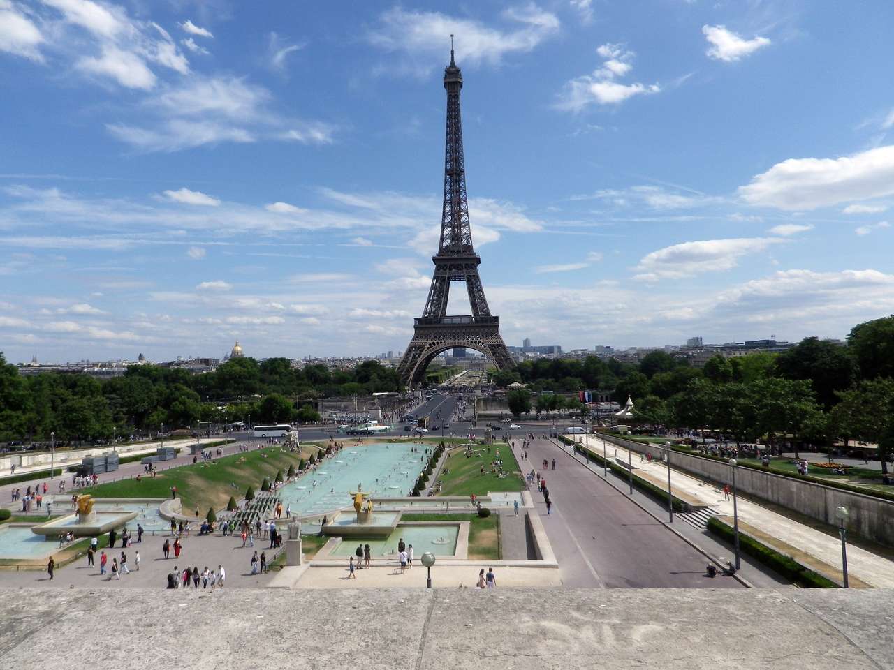 Uitzicht op de Eiffeltoren online puzzel
