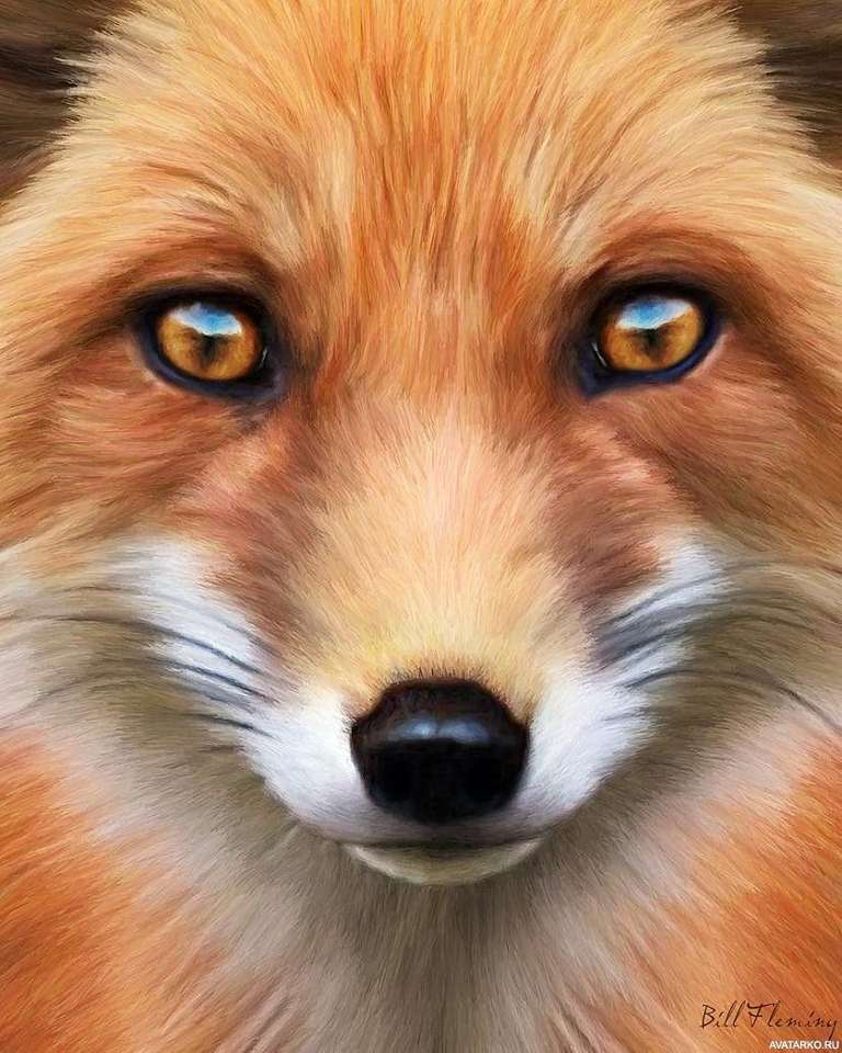 staring fox. online puzzle