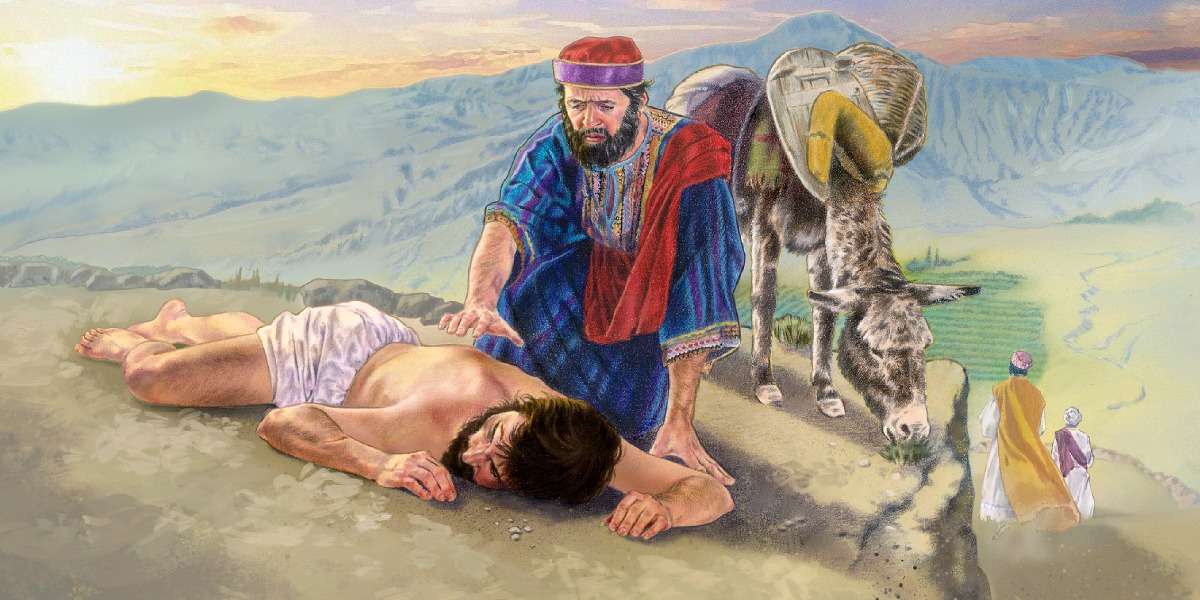 Barmhartige Samaritaan, Christus volgend legpuzzel online