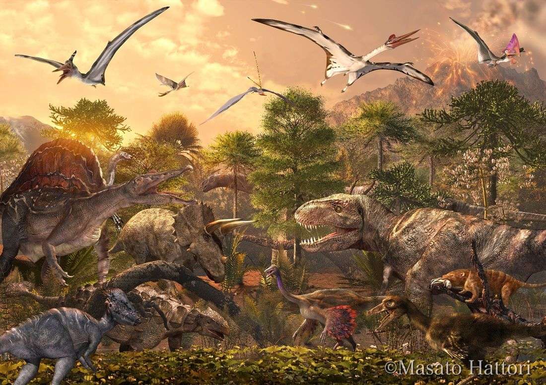 динозавры онлайн-пазл