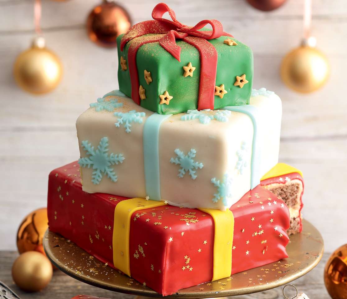 Un pastel especial de Navidad rompecabezas en línea