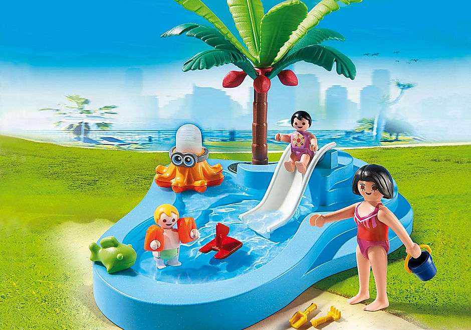 piscina pentru copii cu tobogan puzzle online