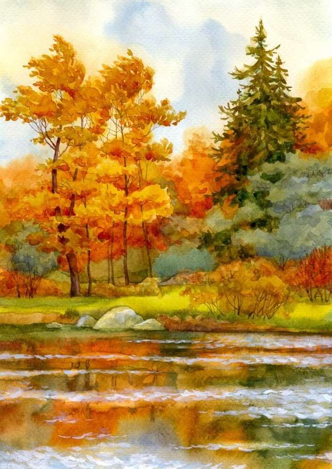 paisagem de outono puzzle online