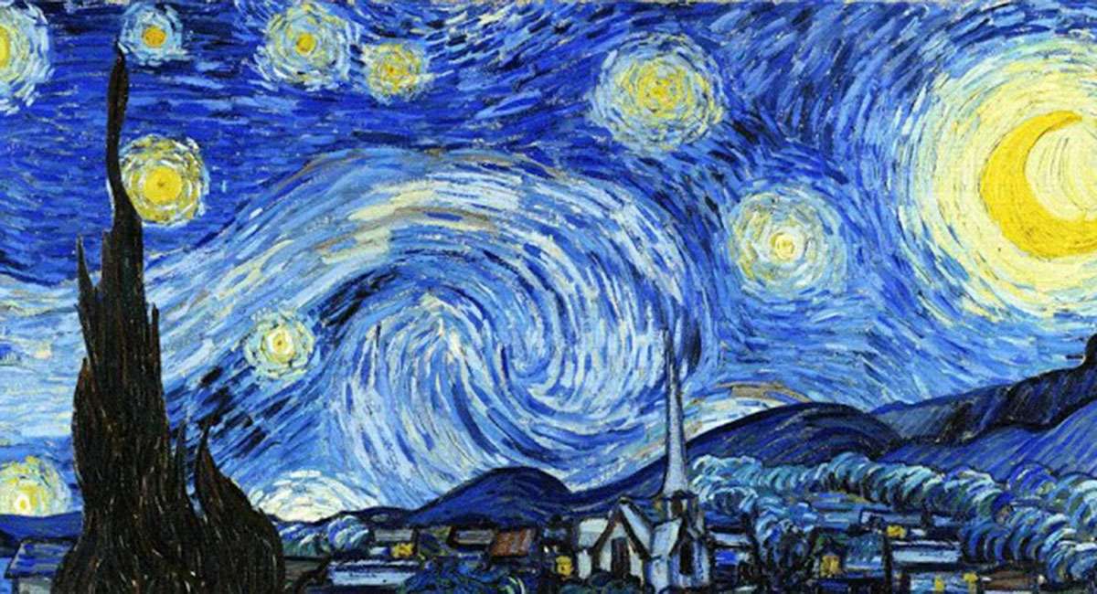 Звездная ночь Ван Гога пазл онлайн